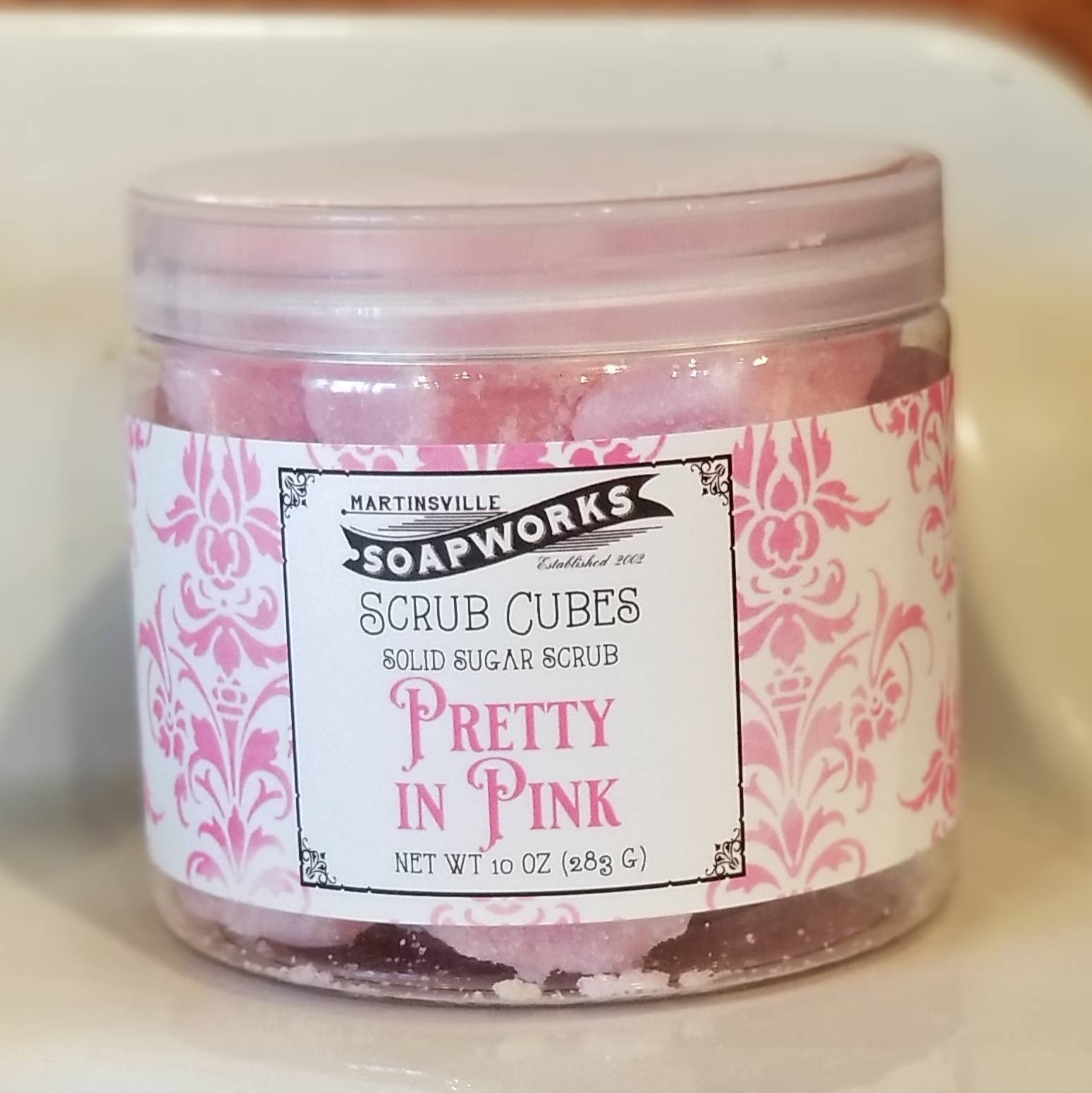 Martinsville Soapworks - Wholesale Body Scrub/Exfoliant - Pretty in Pink Scrub Cubes - Solid Sugar Scrub1
