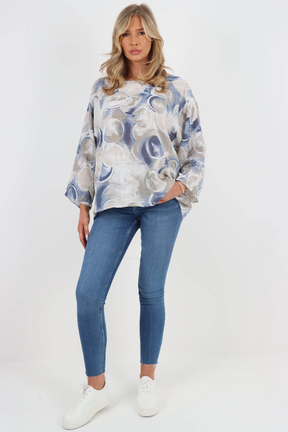 Miss Bold – wholesale Blouse – Women’s – Italian Circle Print Cotton Top5