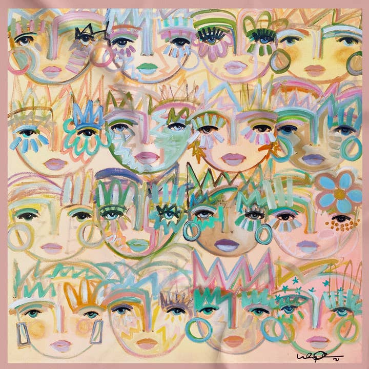 Windy O'Connor Art & Home - Wholesale Scarf - Women's - Beauty Of Us All - Large Silk Scarf1