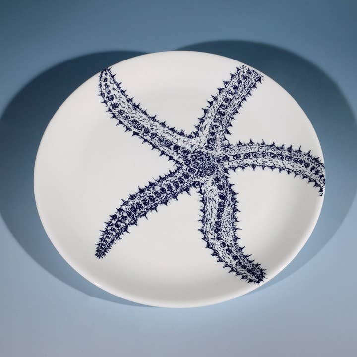 Bone China Sjöstjärna Sidoplatta för wholesale av Cream Cornwall