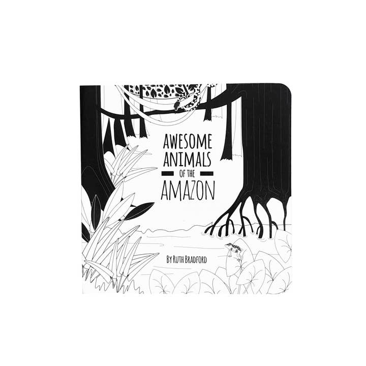 Baby Board Book - Animals from the Amazon for wholesale by The Little Black & White Book Project