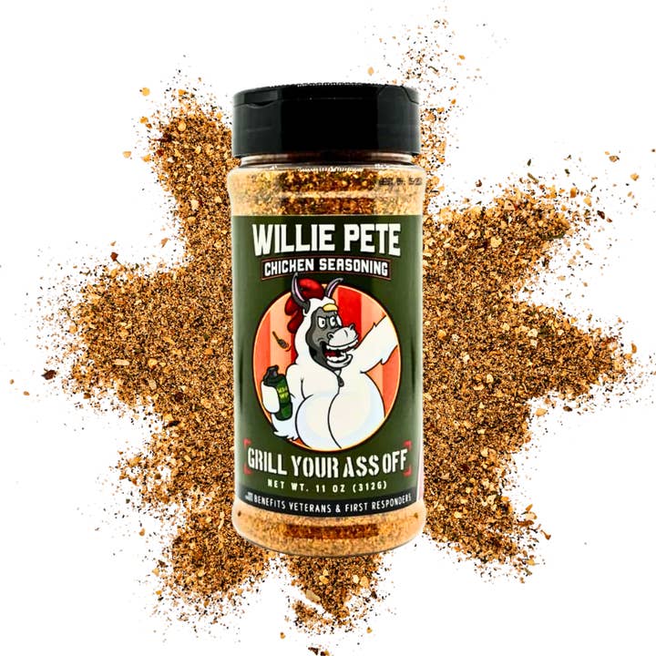 Grill Your Ass Off - Spices, Rubs, Seasonings, Sauces, Jerky - Wholesale Dried Spice Mix - Willie Pete Chicken Seasoning - Poultry, Garlic, Pepper