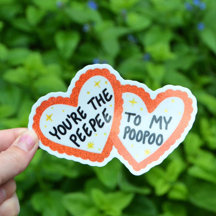 You're the Peepee to My Poopoo Vinyl Sticker for wholesale by Bus 20 Ceramics