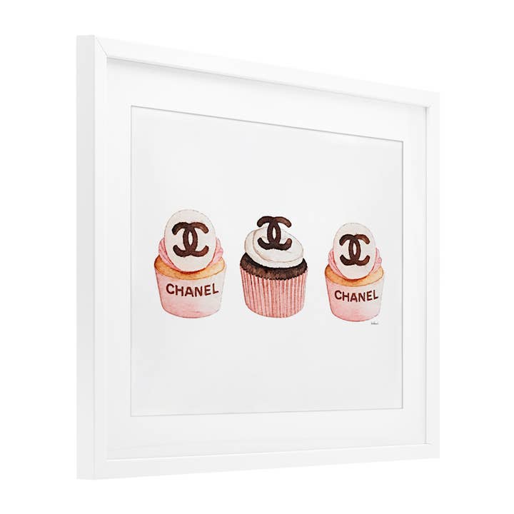 Stupell Industries – wholesale Wall sign – Luxury Fashion Cupcake Trio - Print Under Glass Wall Art10