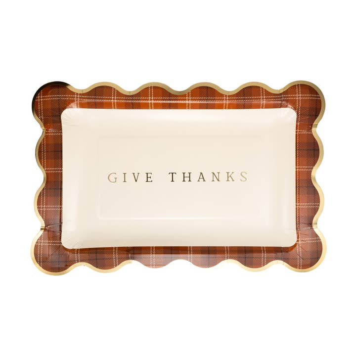 PLPL1393 - Give Thanks & Plaid Plate for wholesale by My Mind’s Eye