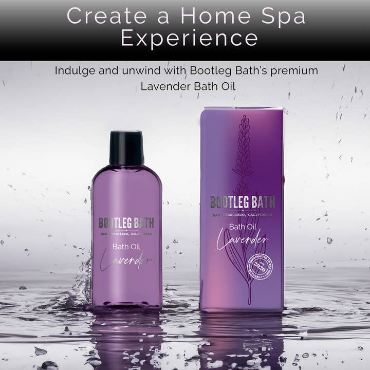 Bootleg Bath - Wholesale Bath/Body Oil - Lavender Bath Oil- Marula & Rosehip Oil. Perfect Spa Gift