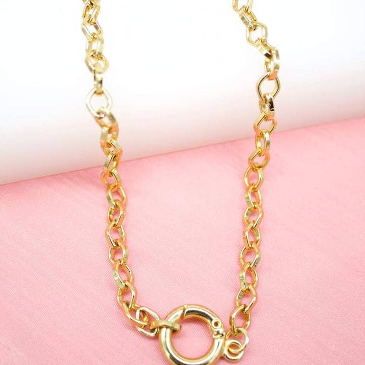 MIA Jewelry - Wholesale Schakelketting - 6 mm Rolo massieve ovale ronde schakelketting (F156)