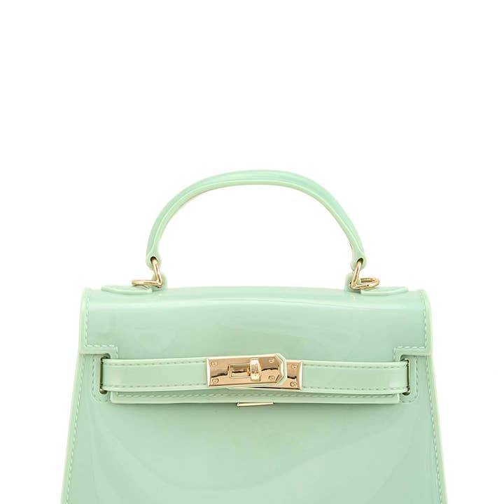 Shop Neighbors - Wholesale Top Handle Bag - Women's - Double Strap Buckle Top Handle Jelly Bag