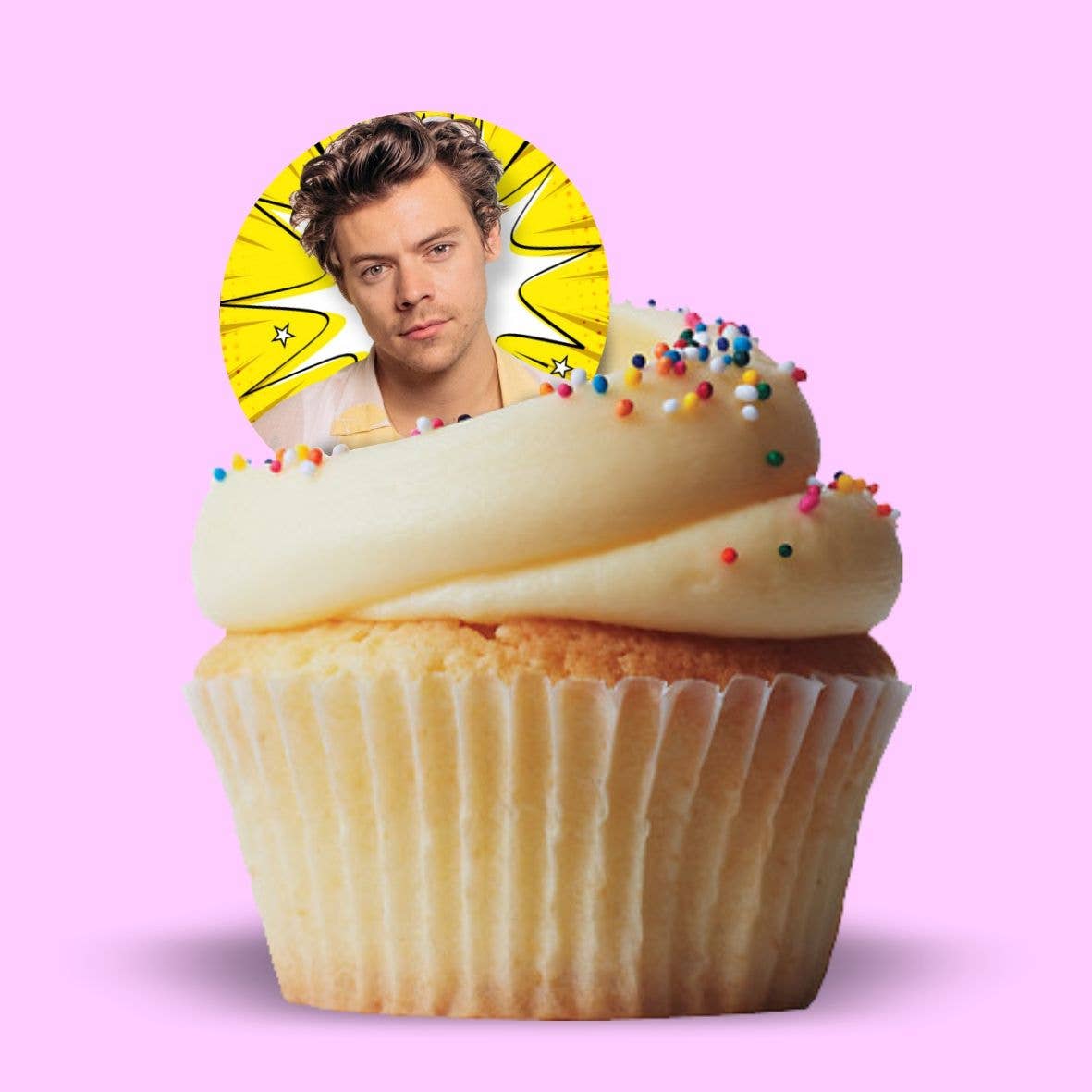 Cool Story Gifts - Vendita all'ingrosso Topper per torte/cupcake - Topper per torta Harry Styles 1D