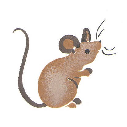 Lille Mouse Wall Stencil for engroshandel hos Designer Stencils
