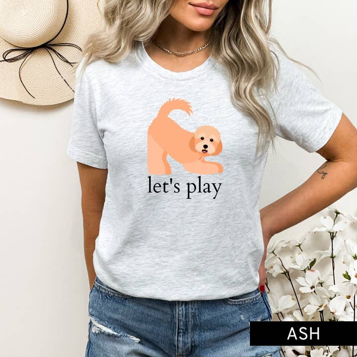 Rosie and Vi - Wholesale Screen printed t-shirt – Women′s - Golden Doodle Shirt, Dog Shirt, Let'S Play Shirt, Crazy Dog2