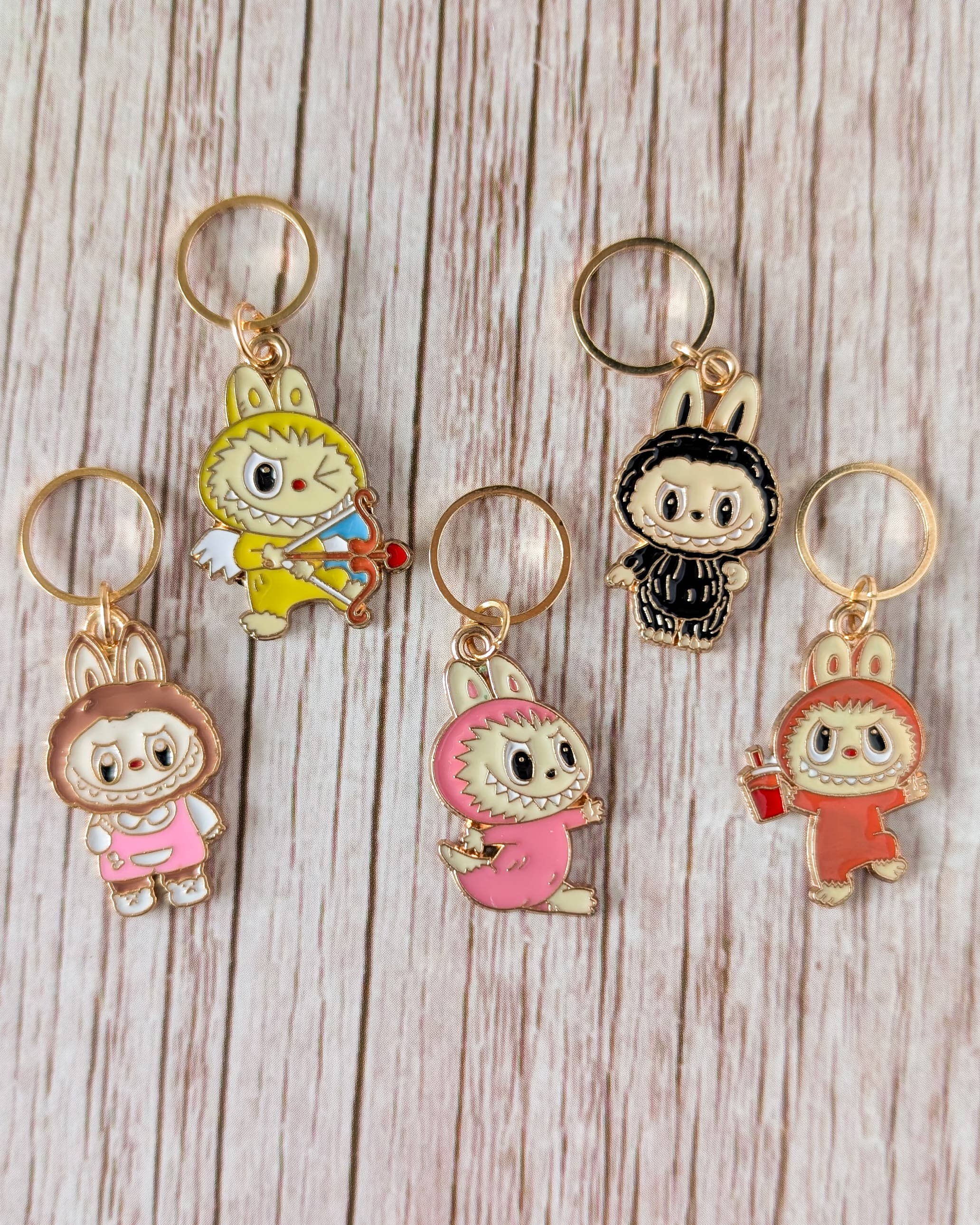 Hello Kim - Kim Chui - Venta al por mayor Material para punto/ganchillo - Labubu #3 - Anillos marcadores4