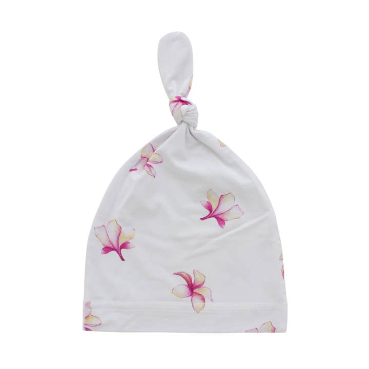 Plumeria Bamboo Knotted Hat for wholesale by Coco Moon