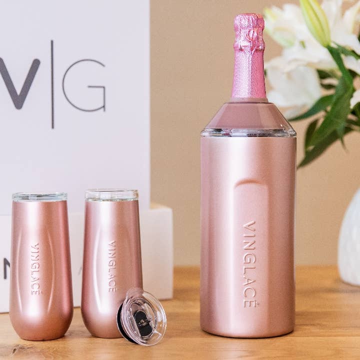 Vinglacé - Wholesale Wine Gift Bag - Champagne Gift Sets with Glass Lined Flutes1