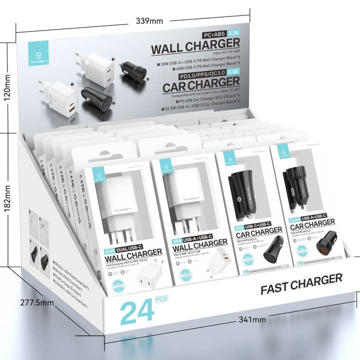 Techancy Schnellladegerät Kit TA2827, TM02126×6 + TM02125×6 + TM für den Großhandel von TECHANCY