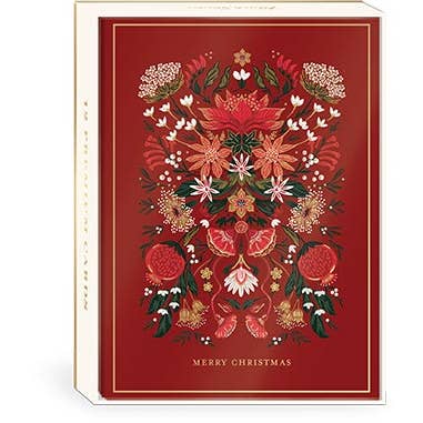 Punch Studio - Wholesale Christmas Card - Premium Holiday Boxed Cards Christmas Garden