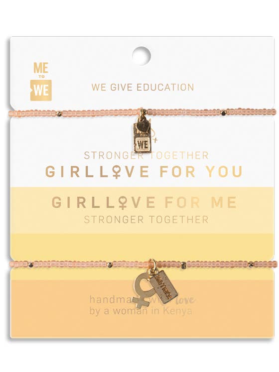 Lilly Singh #GirlLove - Set di braccialetti rafiki per condividere e coppia per la vendita all'ingrosso da parte di ME to WE