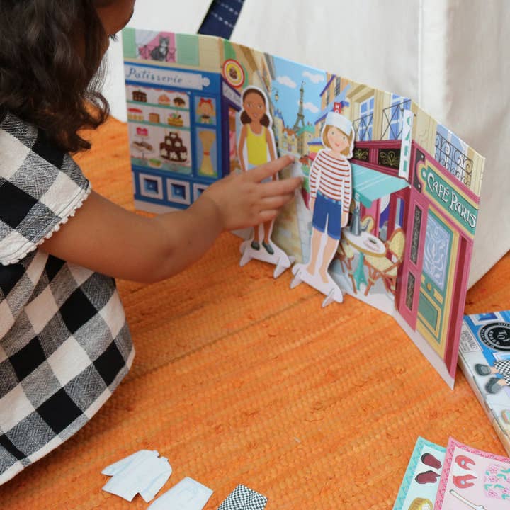eeBoo - Wholesale Doll - Kids - Baker & Painter Paper Doll Set A Day in Paris3