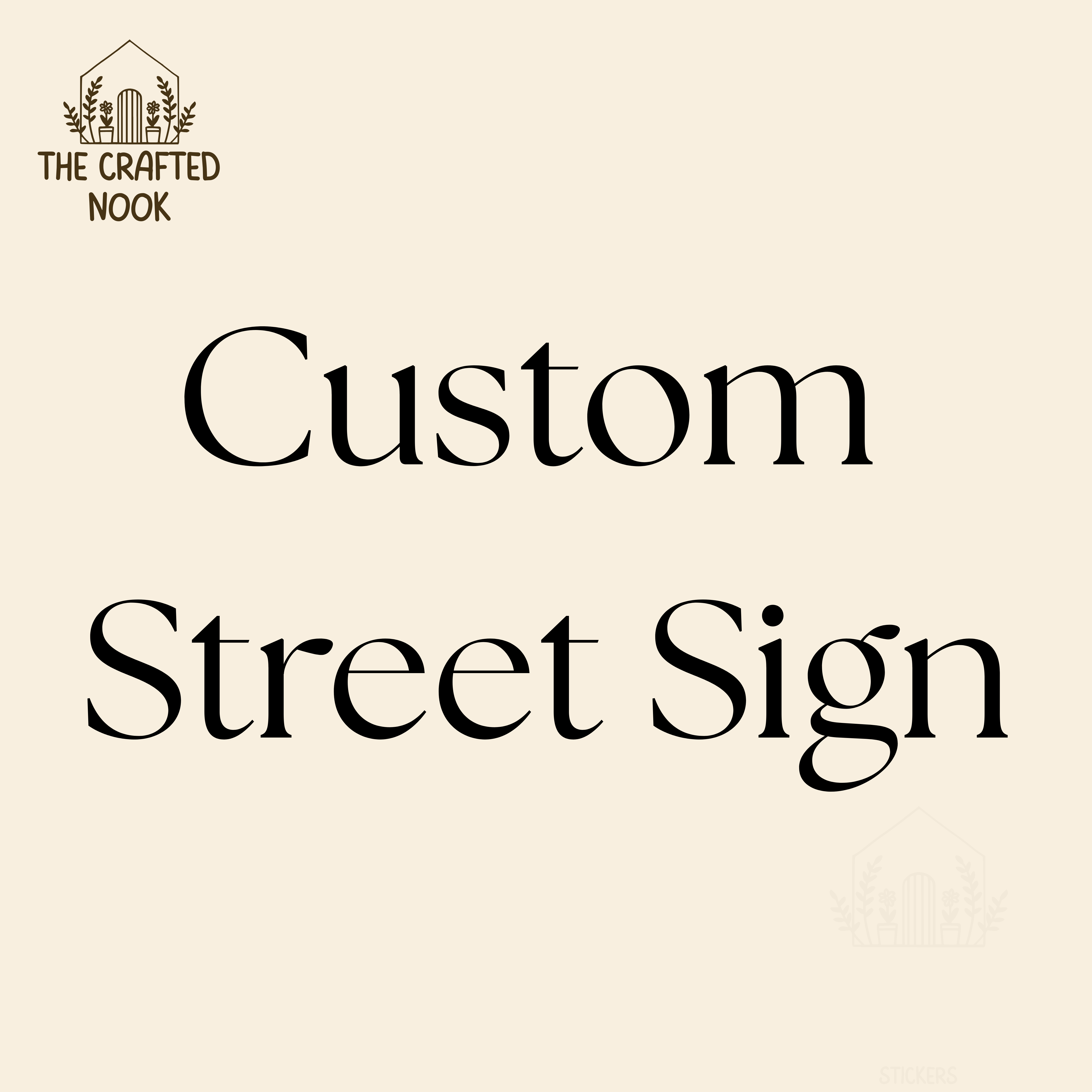 The Crafted Nook - Wholesale Sign - Custom Bookshelf Street Sign | Home Decor1