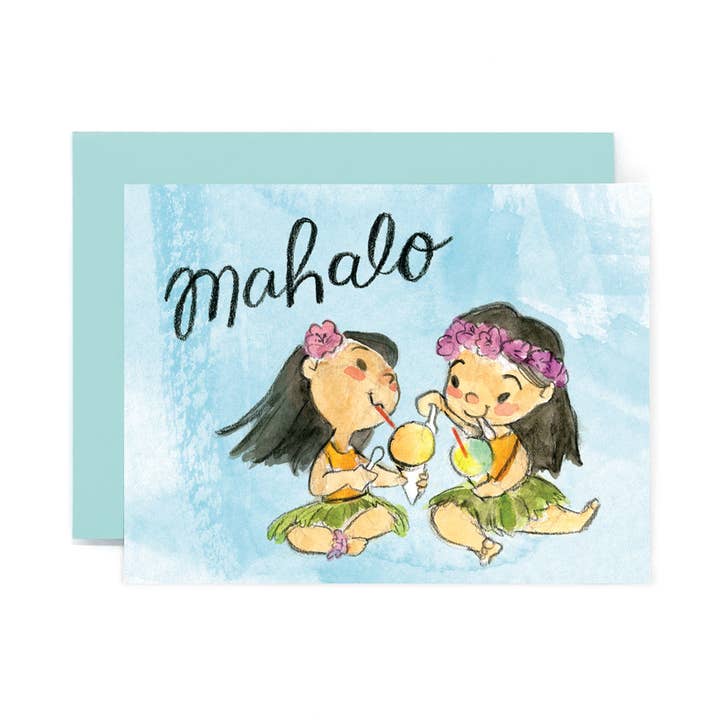 Mahalo Greeting Card for wholesale by Le Petit Elefant