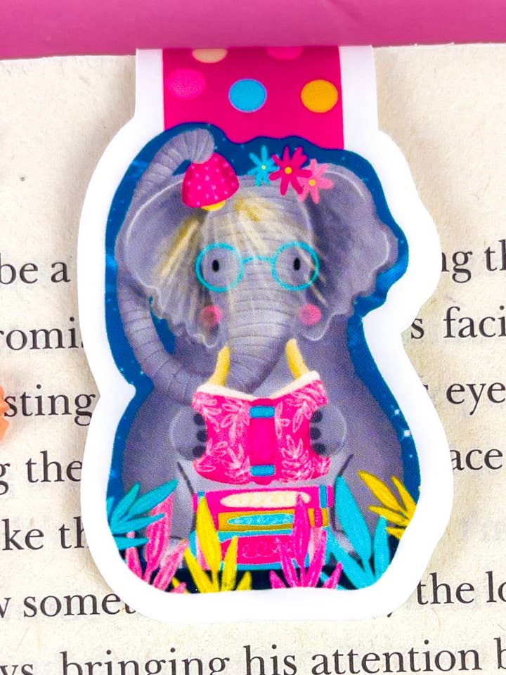 Elephant Magnetic Bookmark for wholesale by Emily Cromwell Designs