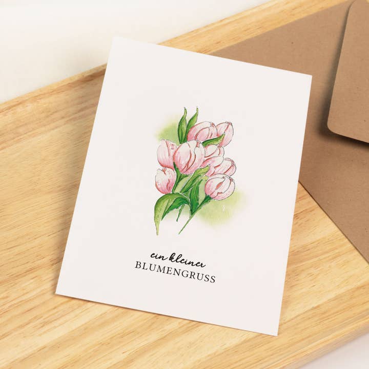 Easter Card - Watercolor Tulips | Greeting Card Spring Easter for wholesale by Funkenbunt