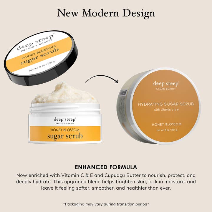 Deep Steep Clean Beauty - Wholesale Body Scrub/Exfoliant - Sugar Scrub - Honey Blossom 8oz1