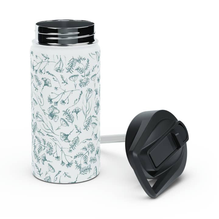Vandflaske i rustfrit stål, Standard låg for engroshandel hos Fox & Willow Design Studio