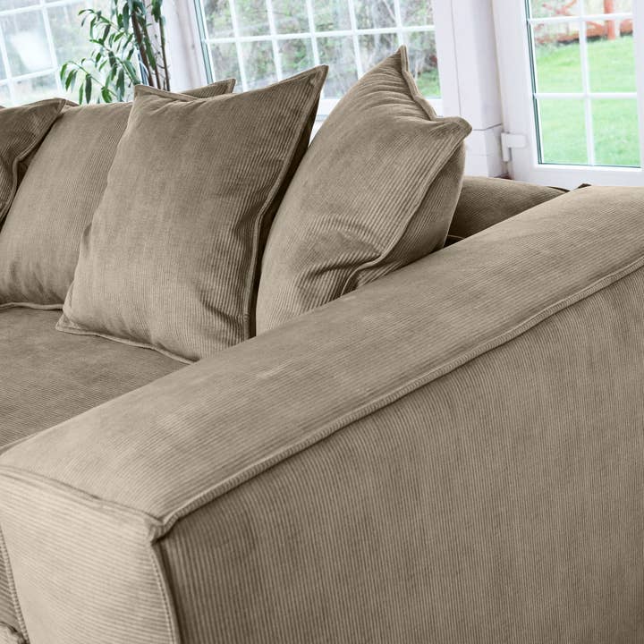 SCANDINAVIAN STORIES by MARTON - Wholesale Sofa - Stockholm L-shaped Sofa, exclusive Corduroy, Mole, removable & washable covers3