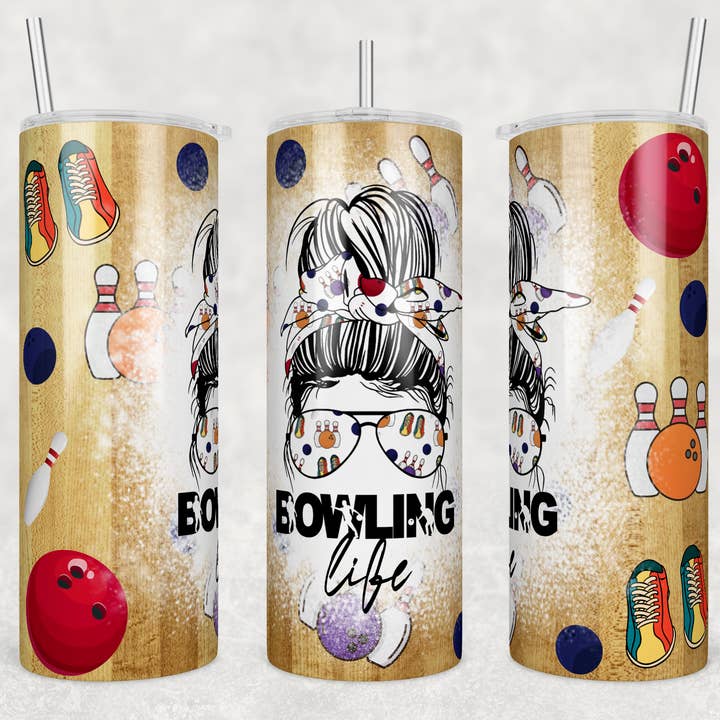 Bowling Life 20oz Sublimation Tumbler for wholesale by Twisted T Creations