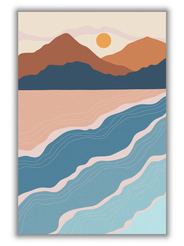 Playa y montañas #3 para venta al por mayor de Stanley Print House