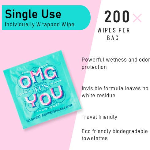 LA Fresh - Wholesale Deodorant - Women's - LA Fresh No Sweat Antiperspirant Wipes Individual Wrapped
