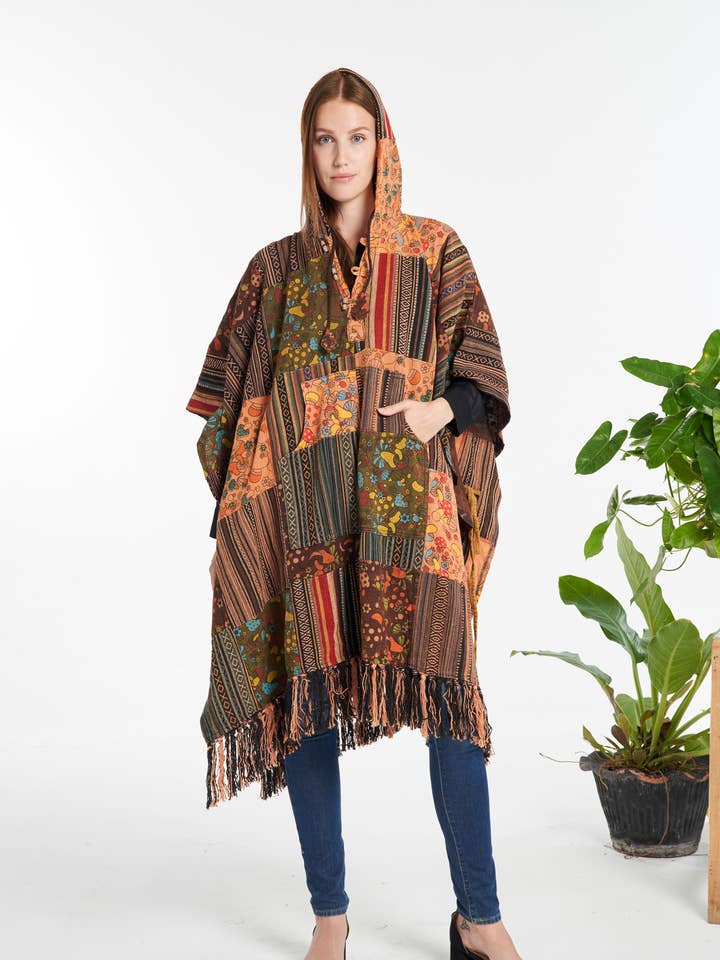 Unisex Poncho (KT-1438) for wholesale by Kathmandu Imports