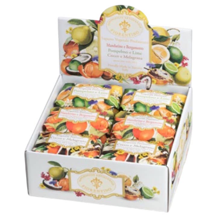 Assorted Citrus 12-Piece Soap Display for wholesale by Gentil Scents
