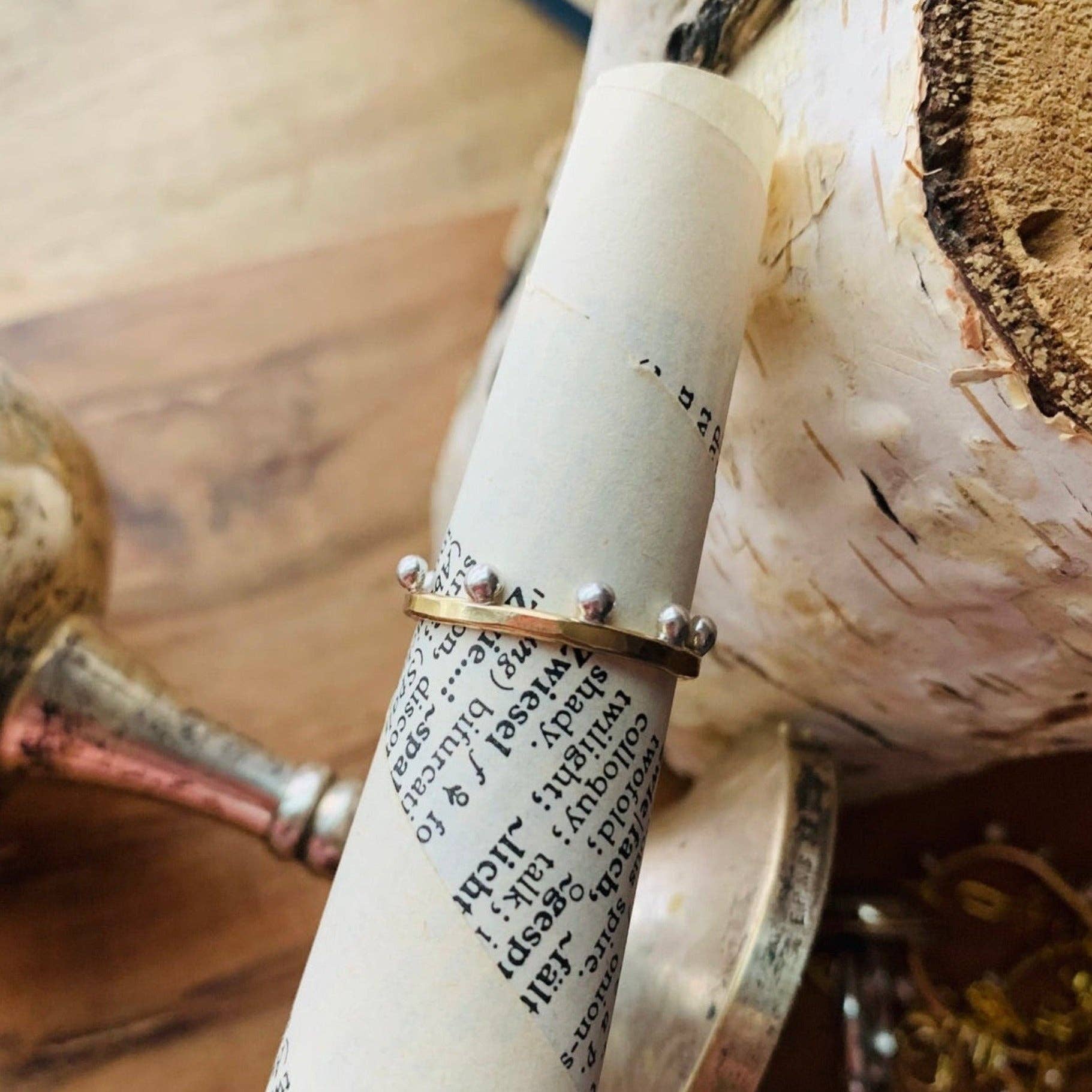 Notions of Lovely - Wholesale Band/Stacked Ring - Hello Sunshine Stackable Band- 14k Gold Fill & Sterling Silver Ring