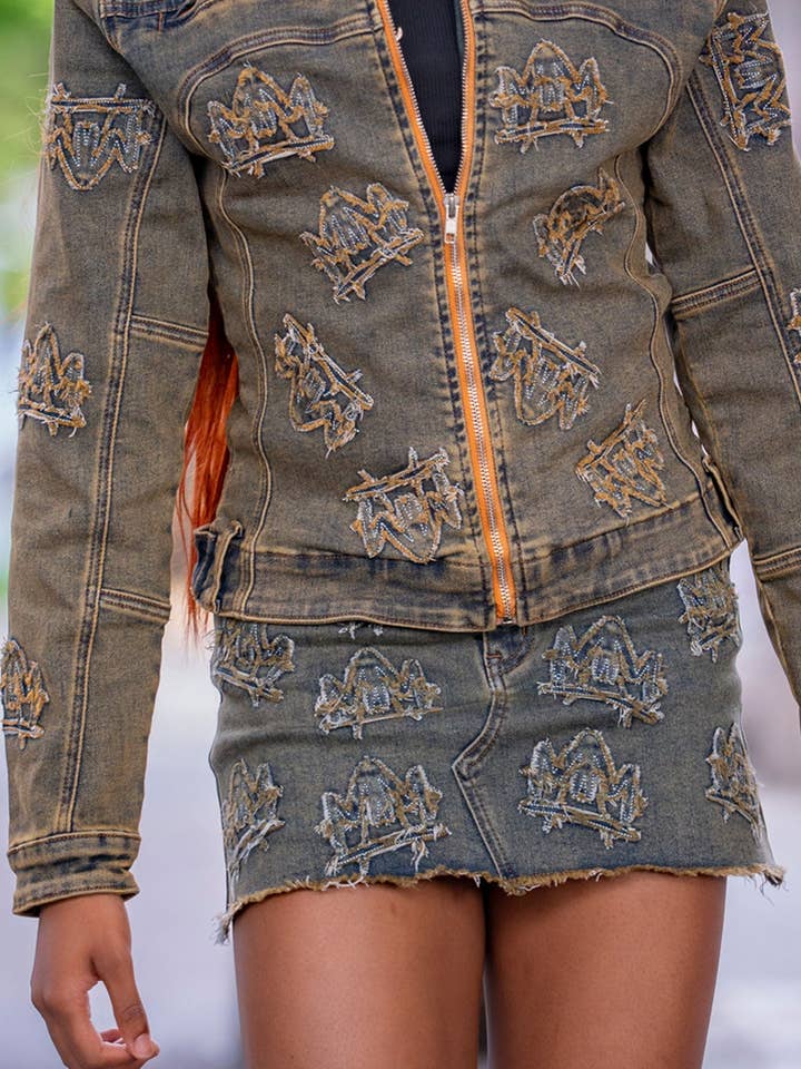 MM Rusty Denim Skirt for wholesale by Signed By MCFLY