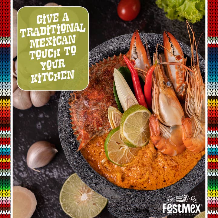 FESTMEX - Wholesale Mortar & pestle - Molcajete Pig Design 8 Inches5