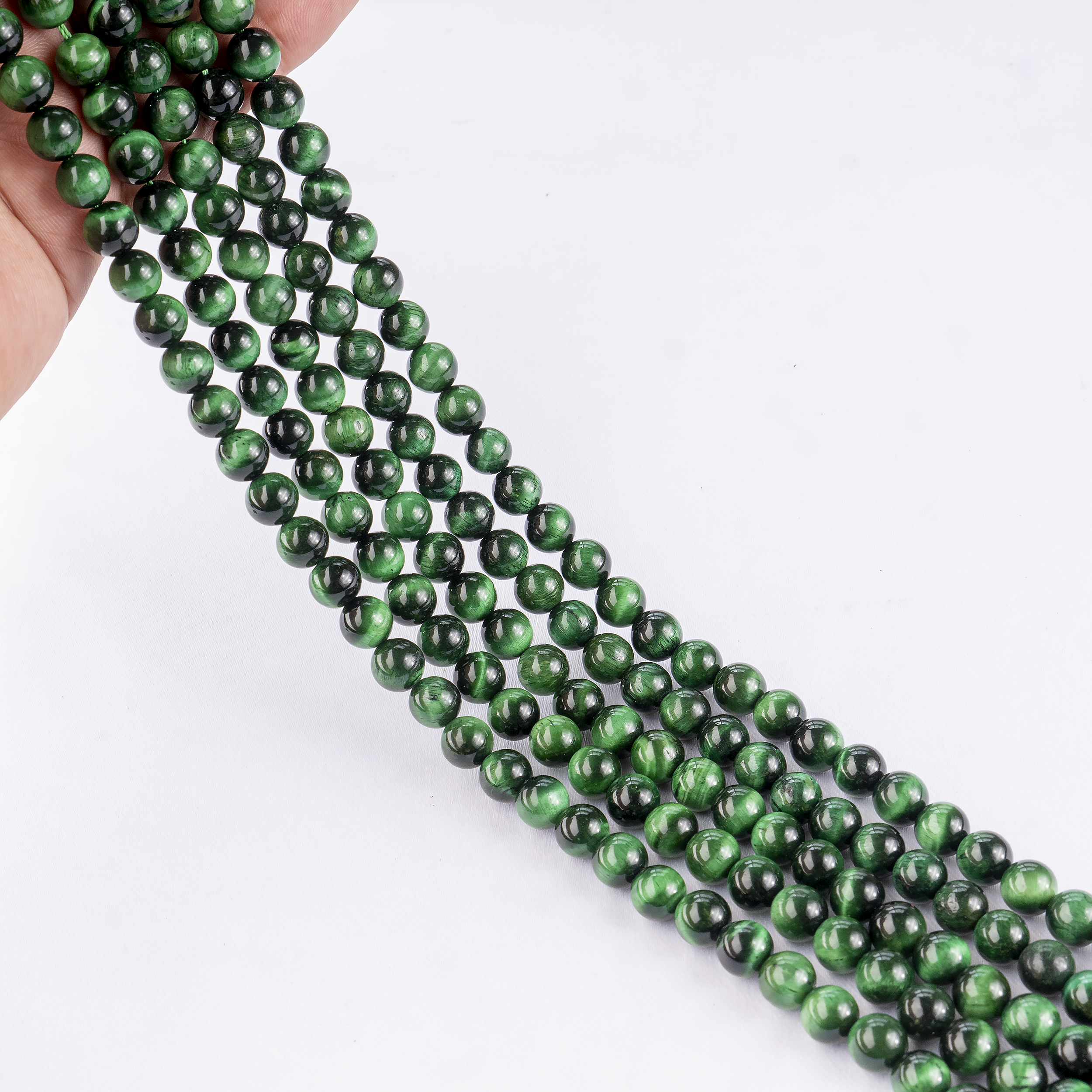 Soothing Crystals Beads - Vendita all'ingrosso Perline - Perle di Cristallo | Occhio di Tigre Verde | Perle di Pietra Guaritrice4