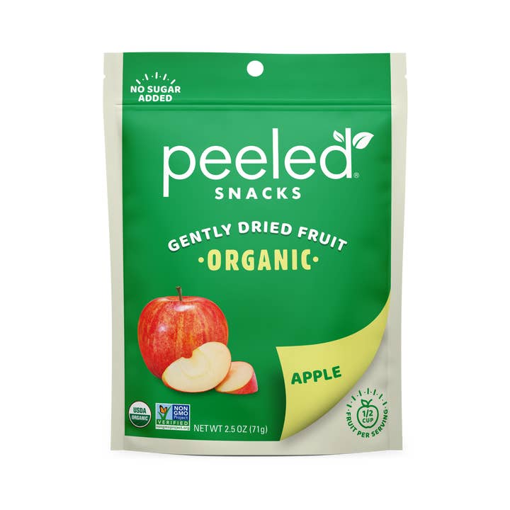 Peeled Snacks - Wholesale Dried/Dehydrated Fruit - Peeled Snacks Organic Dried Fruit Apple Rings 2.5oz