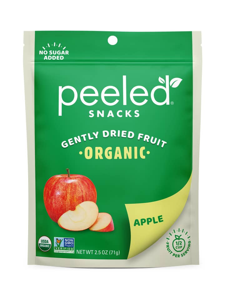 Peeled Snacks Organic Dried Fruit Apple Rings 2.5oz for wholesale by Peeled Snacks