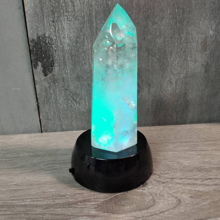 Keystone Crystals - Vente Pierre et cristal de spiritualité - Support de lumière LED avec 3 modes de couleur pour cristaux et présentoirs11
