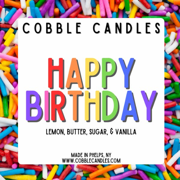HAPPY BIRTHDAY! for wholesale by Cobble Candles