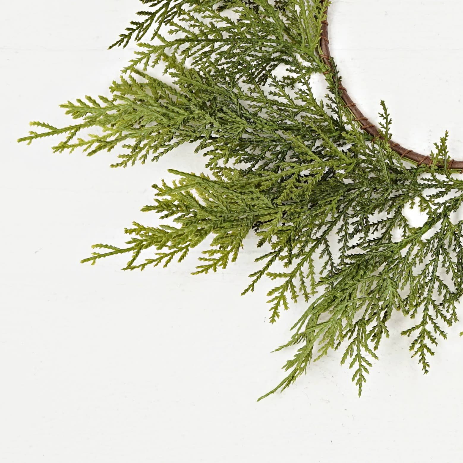 Holiday Depot Inc. - Wholesale Wreath - 510302- 6.5in(18in) Ring-Superior Real Touch Mix Cedar1