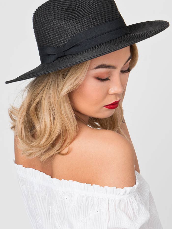 Tobago Hat - Schwarz für den Großhandel von Pia Rossini Ltd