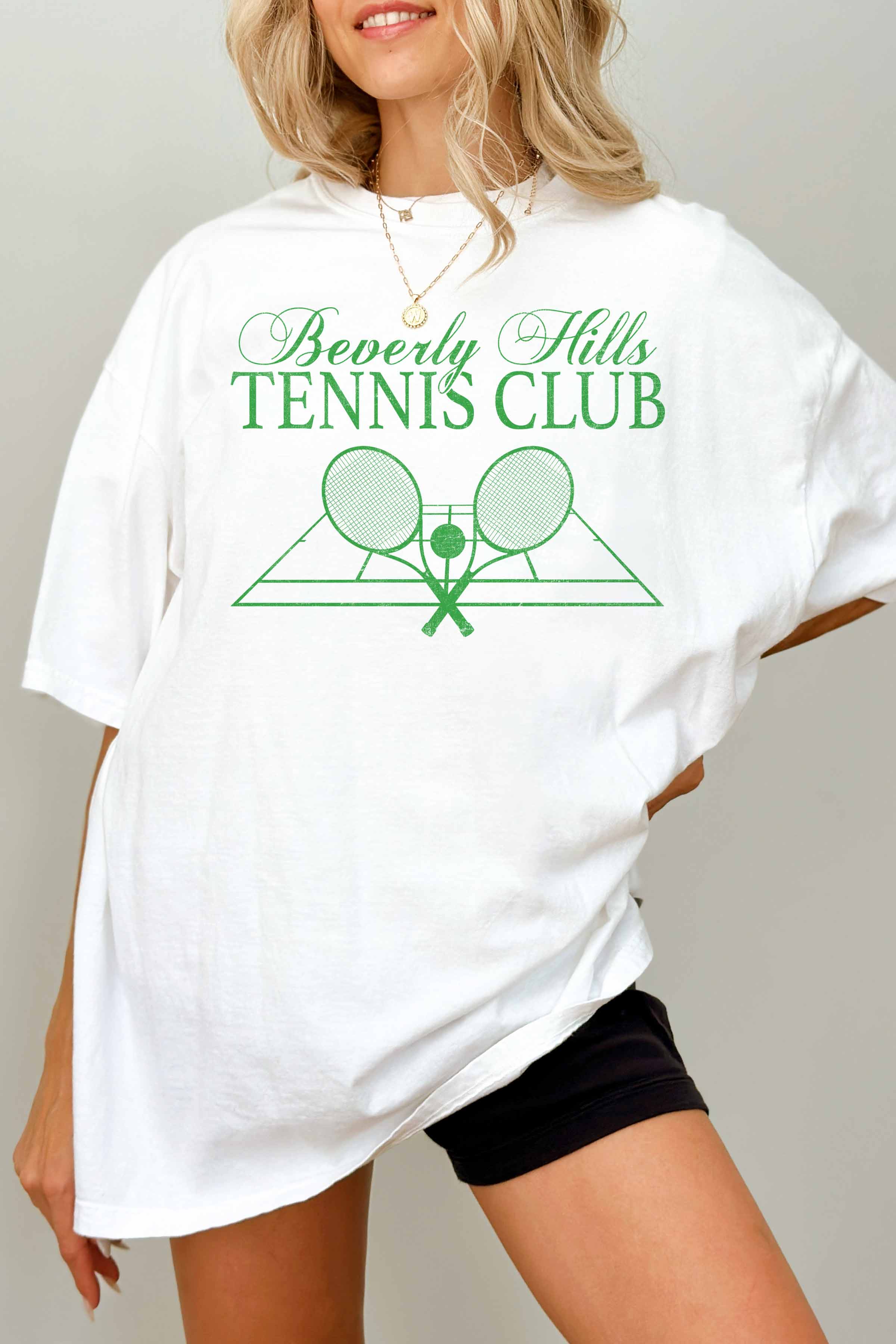 GOOD DAY STREET – wholesale Tunic – Women’s – [G1502X-OTS]-BEVERLY HILLS TENNIS CLUB OVERSIZED GRAPHIC TEE1