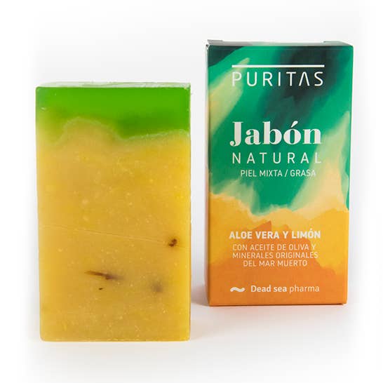 NATURLIG HÅNDLAVET SÆBE DØDE HAV ALOE VERA OG CITRON for engroshandel hos Puritas