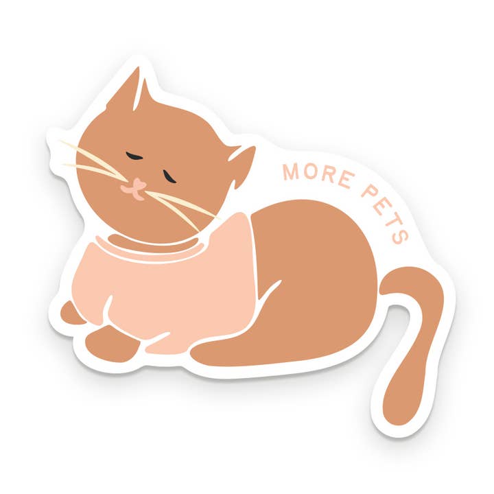 More Pets Cats Sticker for wholesale by Ruff House Print Shop