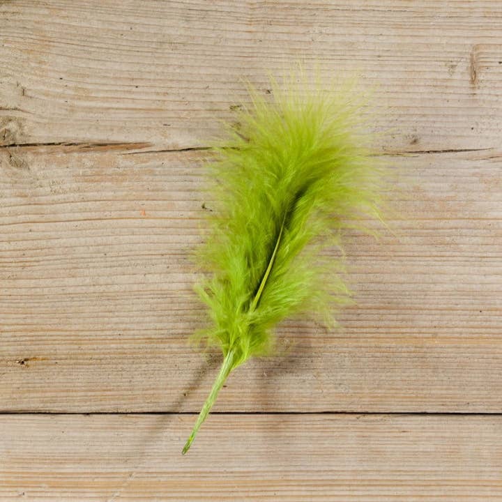 kadopapier.net - Vendita all'ingrosso Piume - Piume decorative in marabù verde muschio