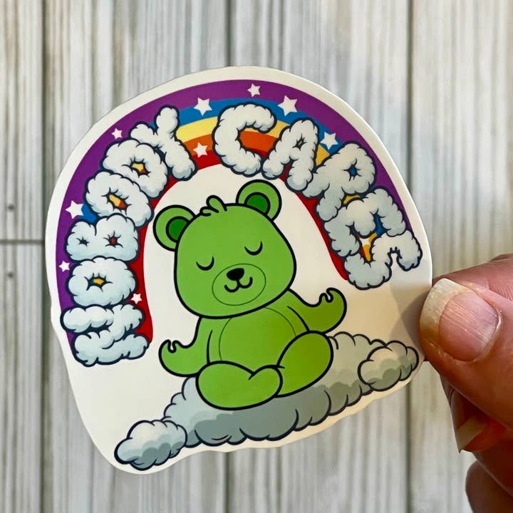 Nobody Cares Bear, Vinyl Sticker for wholesale by Graceful Darkness, LLC