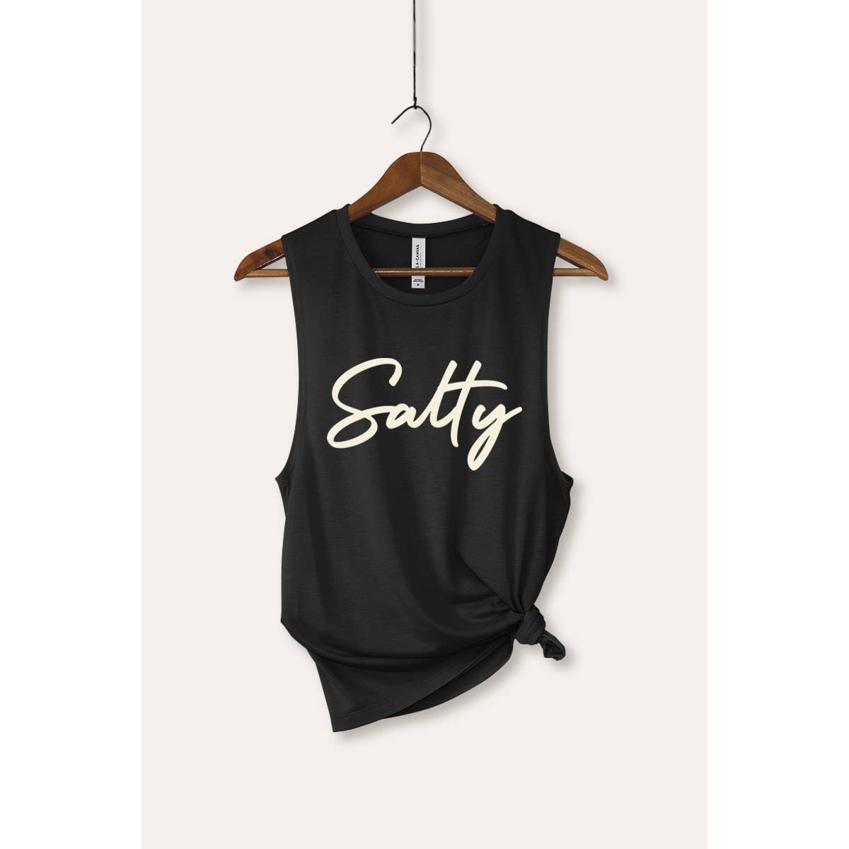 VINTAGE POINT USA – wholesale Tank top – Women′s – SALTY CURSIVE TYPOGRAPHY GRAPHIC TANK TOP6